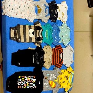0-3 months short sleeve baby onesies